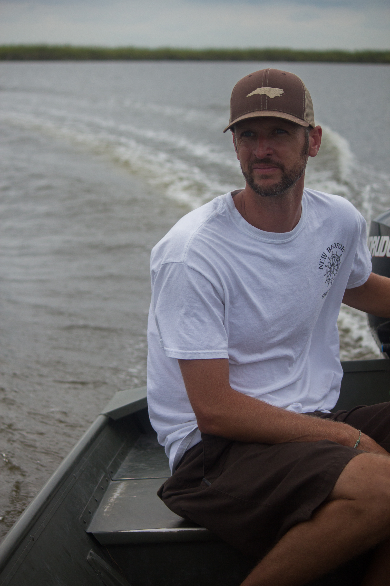 Chandler showing Hitnes the marsh on Pine Island Sanctuary. Photo Jessica Stewart